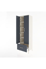 Hyperion Dolap 5 Raflı Tek Çekmeceli 2 Kapaklı 60x44x195 Aytaşı-Antrasit