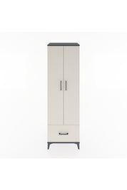 Hyperion Dolap 5 Raflı Tek Çekmeceli 2 Kapaklı 60x44x195 Antrasit-Aytaşı