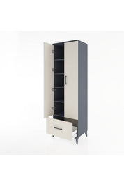 Hyperion Dolap 5 Raflı Tek Çekmeceli 2 Kapaklı 60x44x195 - S59M011V4B