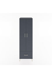 Hyperion Dolap 5 Raflı Tek Çekmeceli 2 Kapaklı 60x44x195 Antrasit-Antrasit