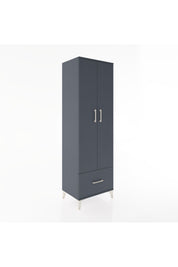 Hyperion Dolap 5 Raflı Tek Çekmeceli 2 Kapaklı 60x44x195 Antrasit-Antrasit