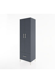 Hyperion Dolap 5 Raflı Tek Çekmeceli 2 Kapaklı 60x44x195 Antrasit-Antrasit