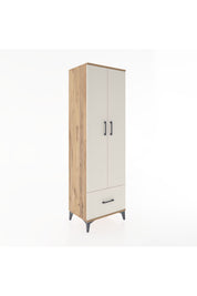 Hyperion Dolap 5 Raflı Tek Çekmeceli 2 Kapaklı 60x44x195 Çam-Aytaşı