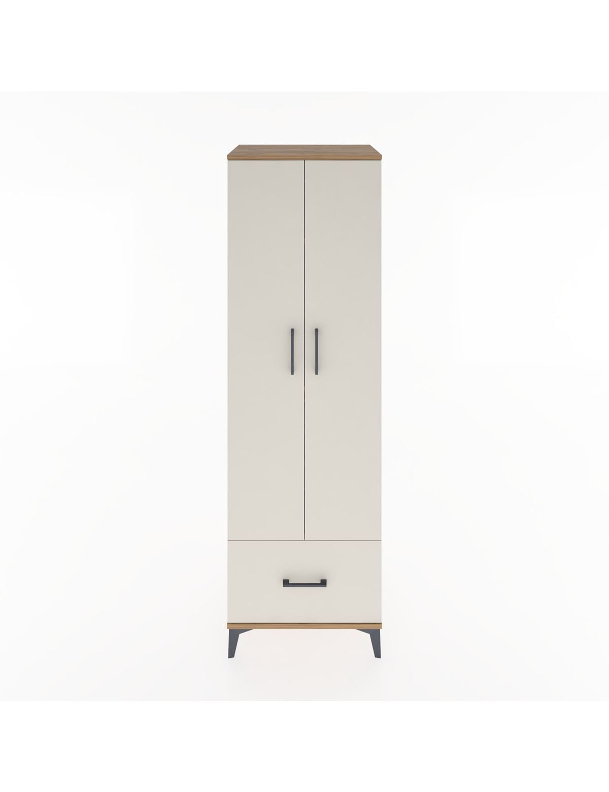 Hyperion Dolap 5 Raflı Tek Çekmeceli 2 Kapaklı 60x44x195 Çam-Aytaşı