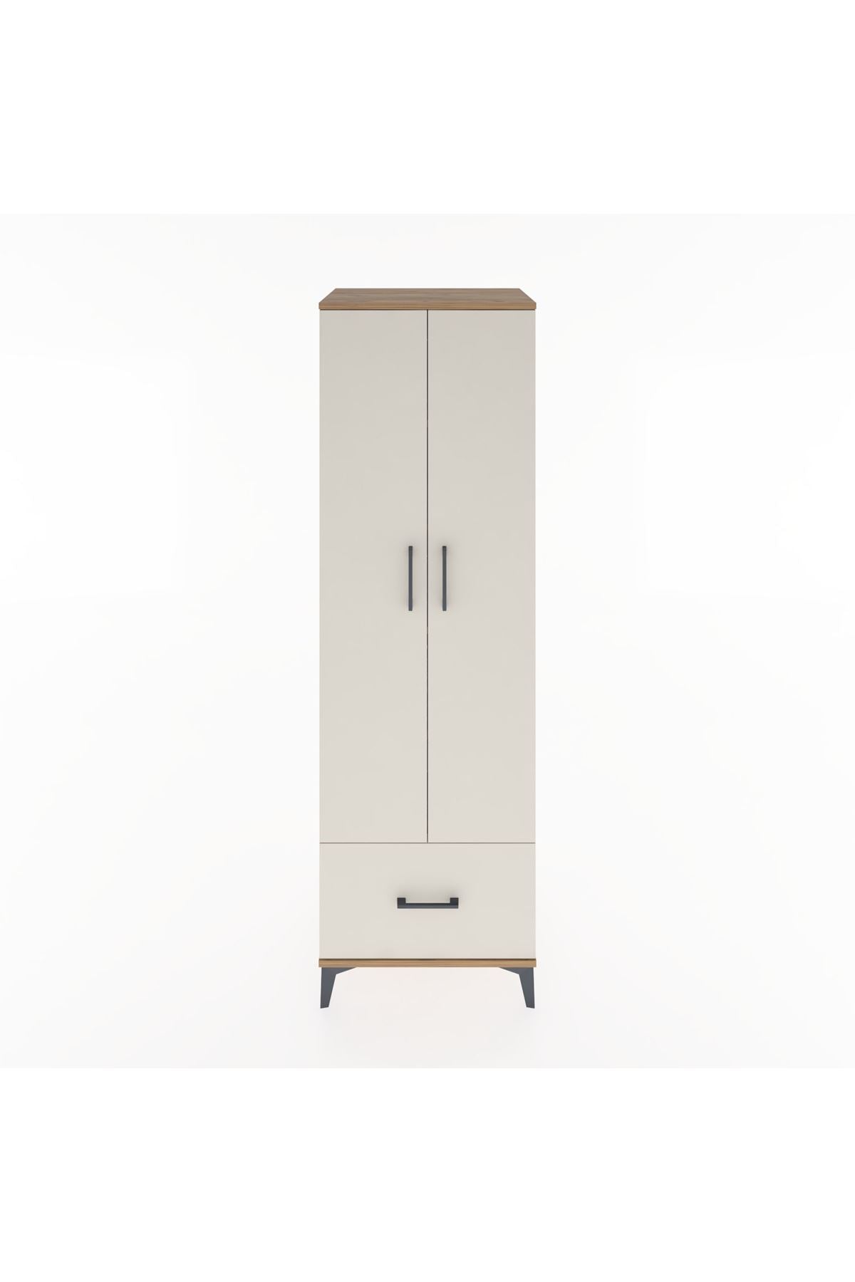 Hyperion Dolap 5 Raflı Tek Çekmeceli 2 Kapaklı 60x44x195 Çam-Aytaşı