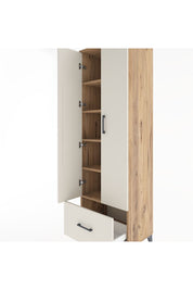 Hyperion Dolap 5 Raflı Tek Çekmeceli 2 Kapaklı 60x44x195 Çam-Aytaşı