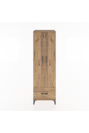 Hyperion Dolap 5 Raflı Tek Çekmeceli 2 Kapaklı 60x44x195 Çam-Çam