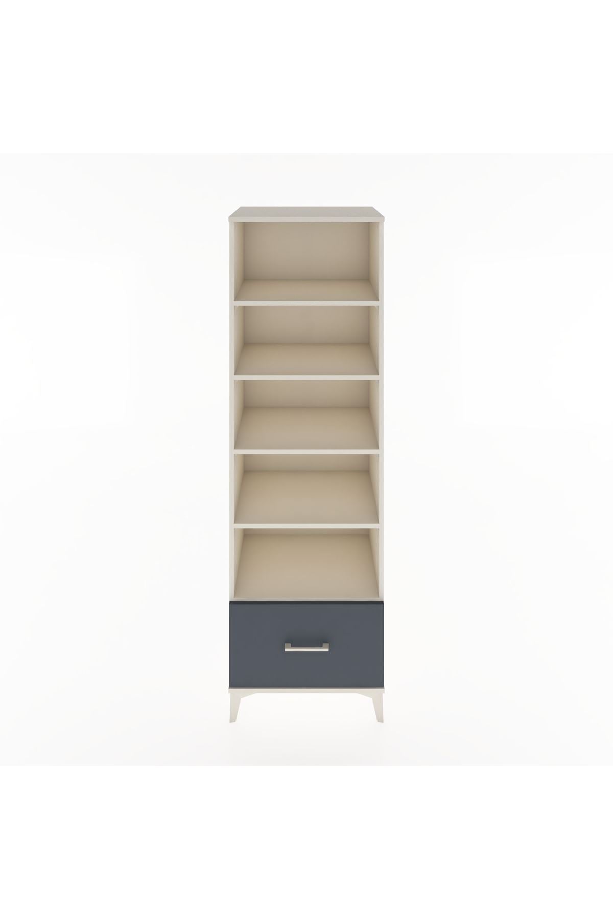 Hyperion Dolap 5 Raflı Tek Çekmeceli 60x44x195 Aytaşı-Antrasit