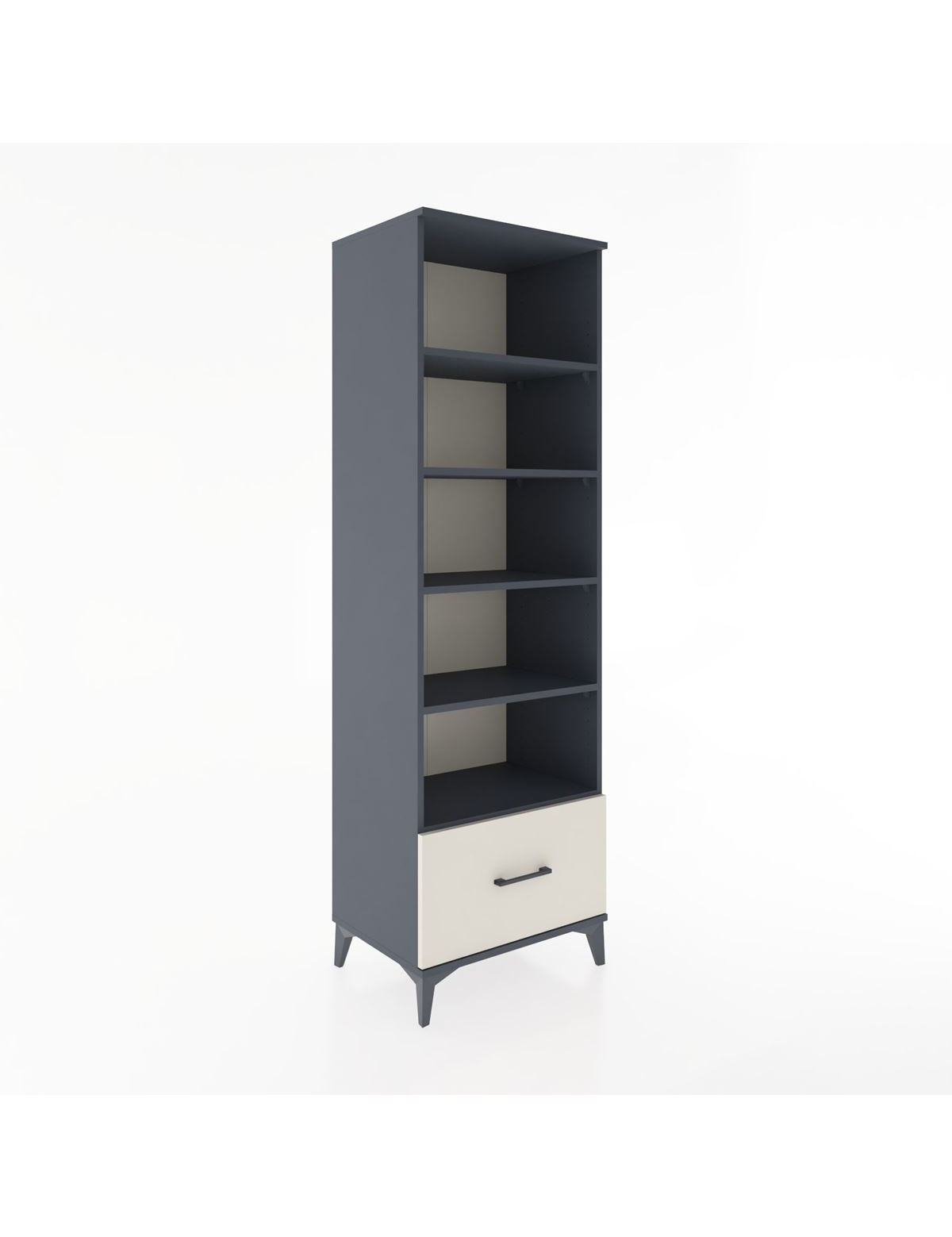 Hyperion Dolap 5 Raflı Tek Çekmeceli 60x44x195 Antrasit-Aytaşı