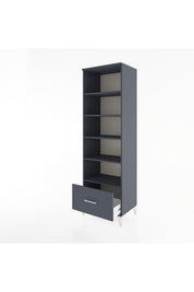 Hyperion Dolap 5 Raflı Tek Çekmeceli 60x44x195 Antrasit-Antrasit