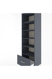 Hyperion Dolap 5 Raflı Tek Çekmeceli 60x44x195 Antrasit-Antrasit