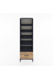 Hyperion Dolap 5 Raflı Tek Çekmeceli 60x44x195 Antrasit-Çam