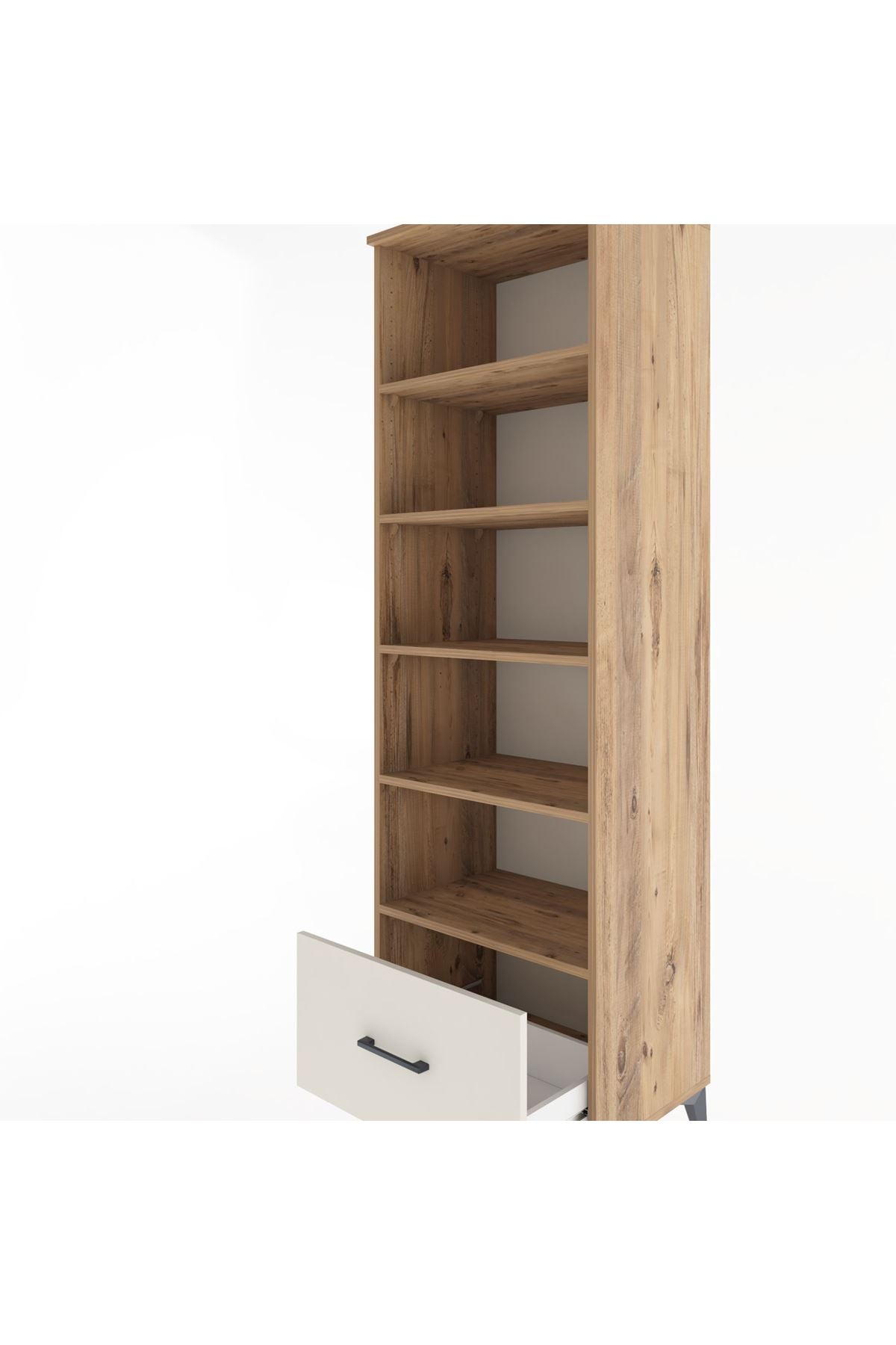 Hyperion Dolap 5 Raflı Tek Çekmeceli 60x44x195 Çam-Aytaşı