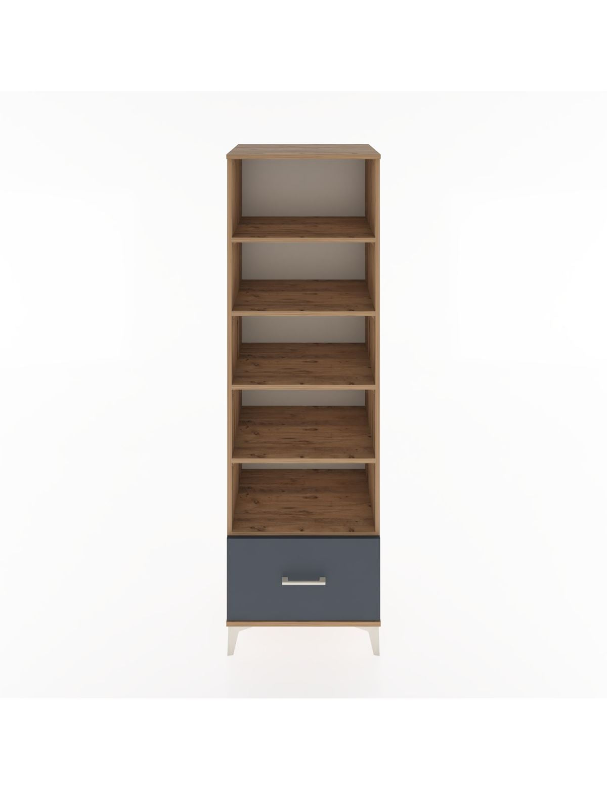 Hyperion Dolap 5 Raflı Tek Çekmeceli 60x44x195 Çam-Antrasit