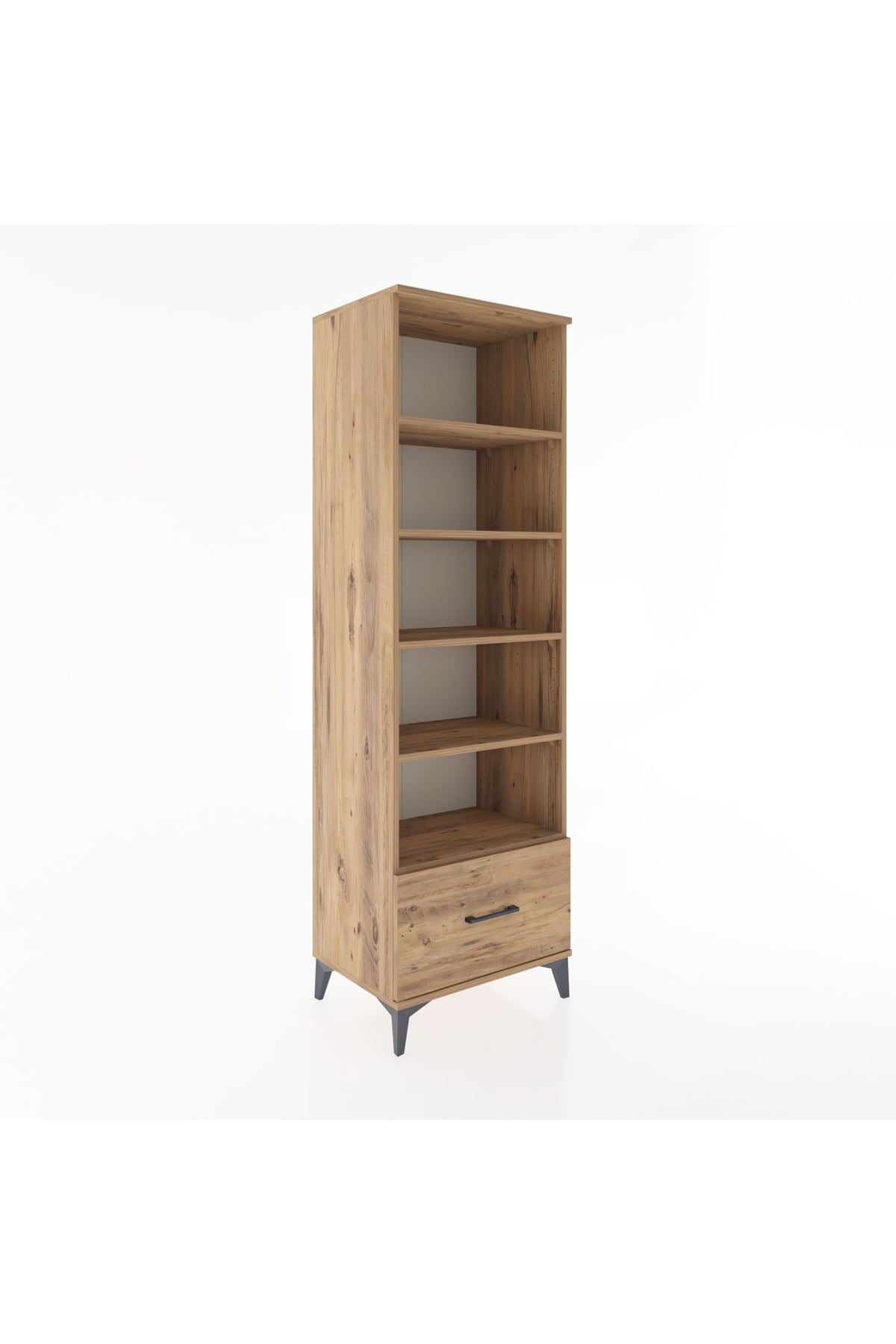 Hyperion Dolap 5 Raflı Tek Çekmeceli 60x44x195 Çam-Çam