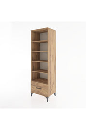 Hyperion Dolap 5 Raflı Tek Çekmeceli 60x44x195 Çam-Çam