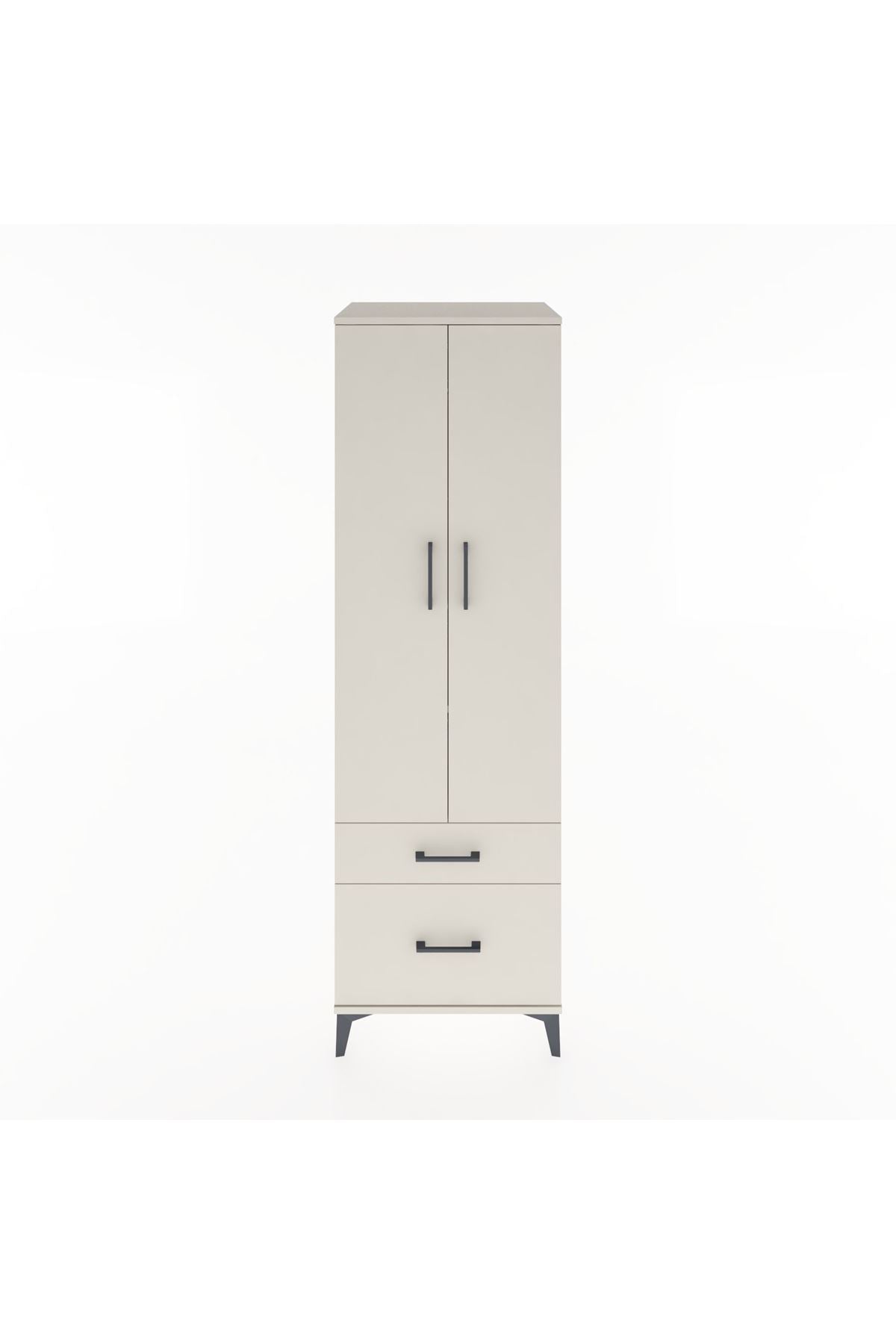 Hyperion Dolap 2 Raflı 2 Çekmeceli Tek Askılı 60x44x195 Aytaşı-Aytaşı