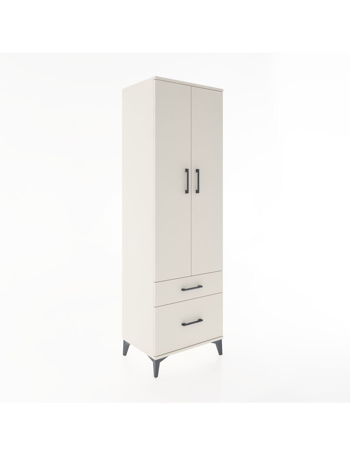 Hyperion Dolap 2 Raflı 2 Çekmeceli Tek Askılı 60x44x195 Aytaşı-Aytaşı