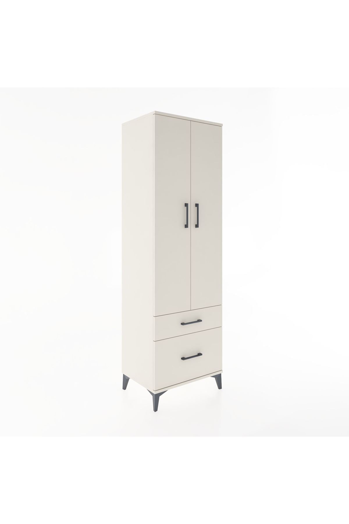 Hyperion Dolap 2 Raflı 2 Çekmeceli Tek Askılı 60x44x195 Aytaşı-Aytaşı