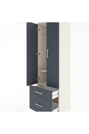 Hyperion Dolap 2 Raflı 2 Çekmeceli Tek Askılı 60x44x195 Aytaşı-Antrasit