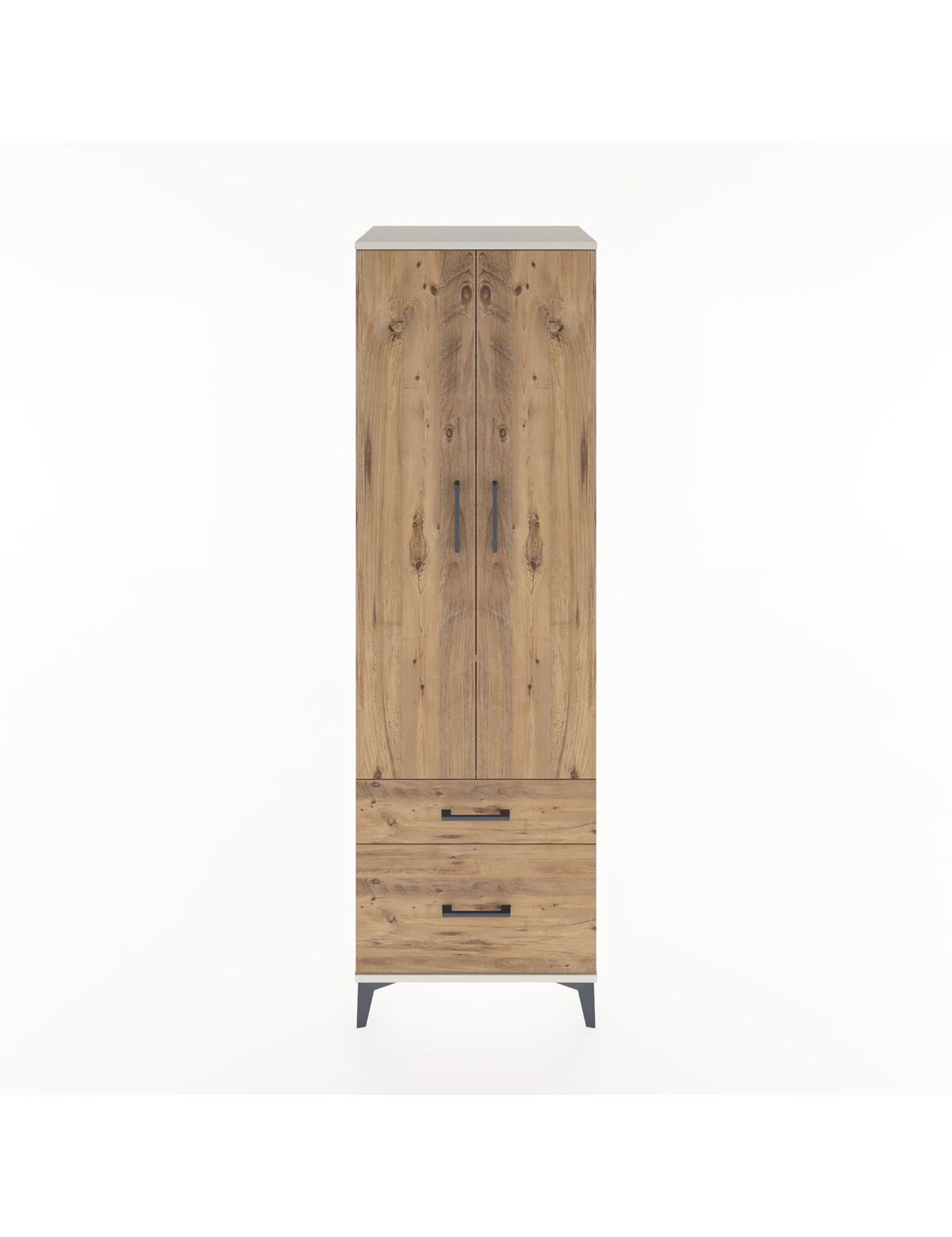 Hyperion Dolap 2 Raflı 2 Çekmeceli Tek Askılı 60x44x195 Aytaşı-Çam