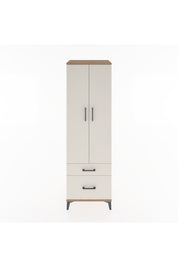 Hyperion Dolap 2 Raflı 2 Çekmeceli Tek Askılı 60x44x195 Çam-Aytaşı
