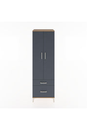 Hyperion Dolap 2 Raflı 2 Çekmeceli Tek Askılı 60x44x195 Çam-Antrasit