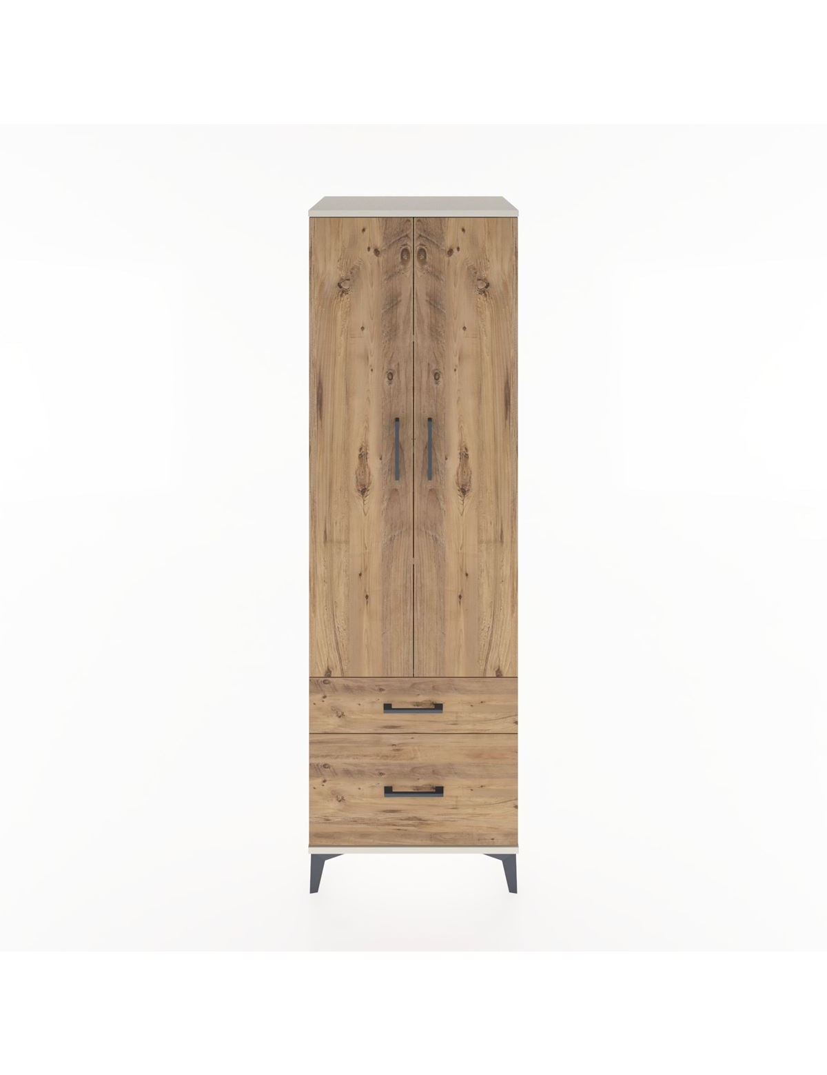 Hyperion Dolap 4 Raflı 2 Çekmeceli 2 Kapaklı 60x44x195 Aytaşı-Çam