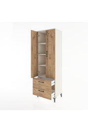 Hyperion Dolap 4 Raflı 2 Çekmeceli 2 Kapaklı 60x44x195 Aytaşı-Çam
