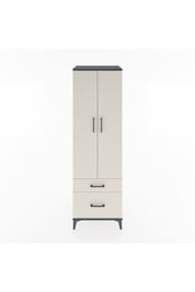 Hyperion Dolap 4 Raflı 2 Çekmeceli 2 Kapaklı 60x44x195 Antrasit-Aytaşı