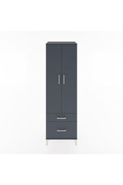 Hyperion Dolap 4 Raflı 2 Çekmeceli 2 Kapaklı 60x44x195 Antrasit-Antrasit