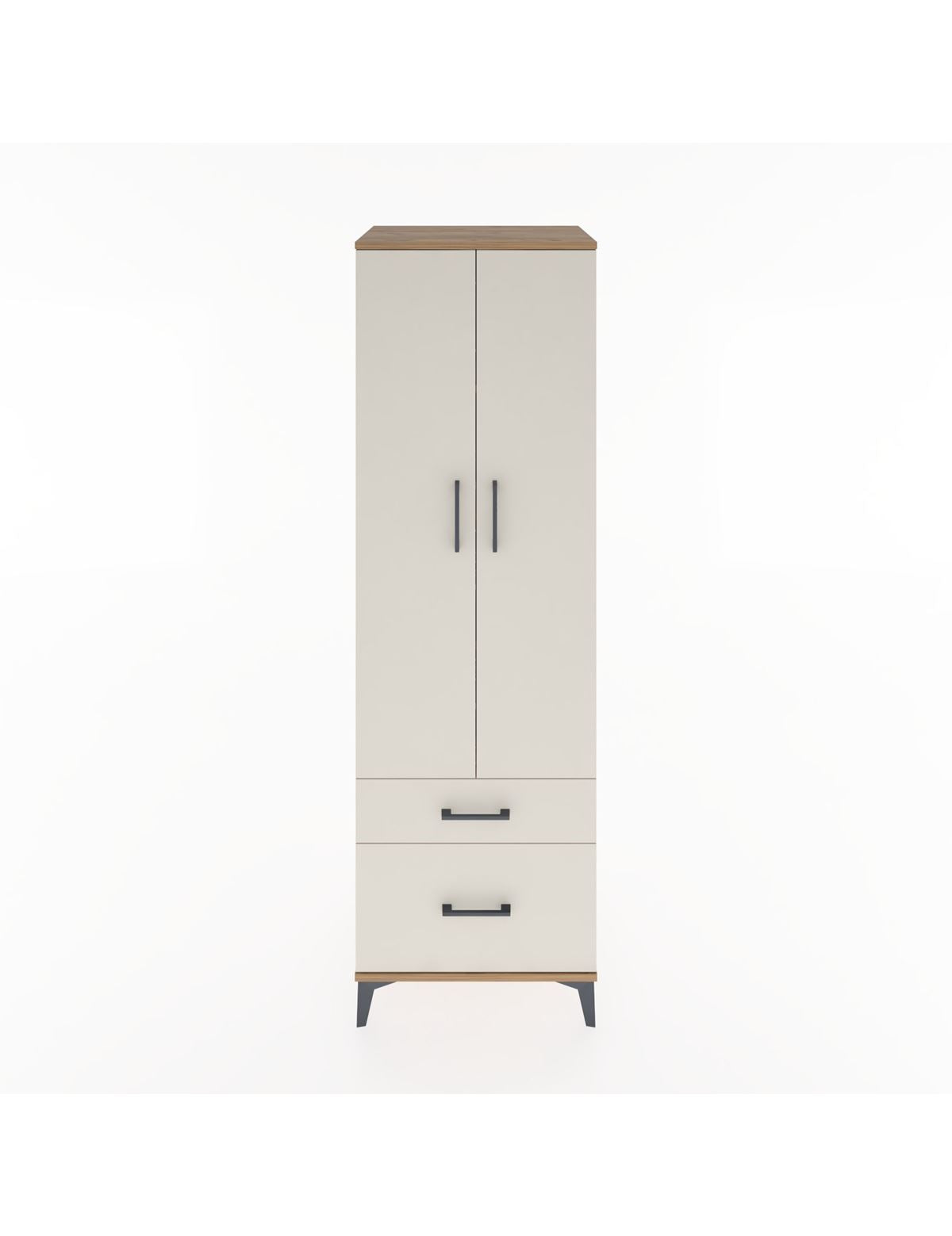 Hyperion Dolap 4 Raflı 2 Çekmeceli 2 Kapaklı 60x44x195 Çam-Aytaşı