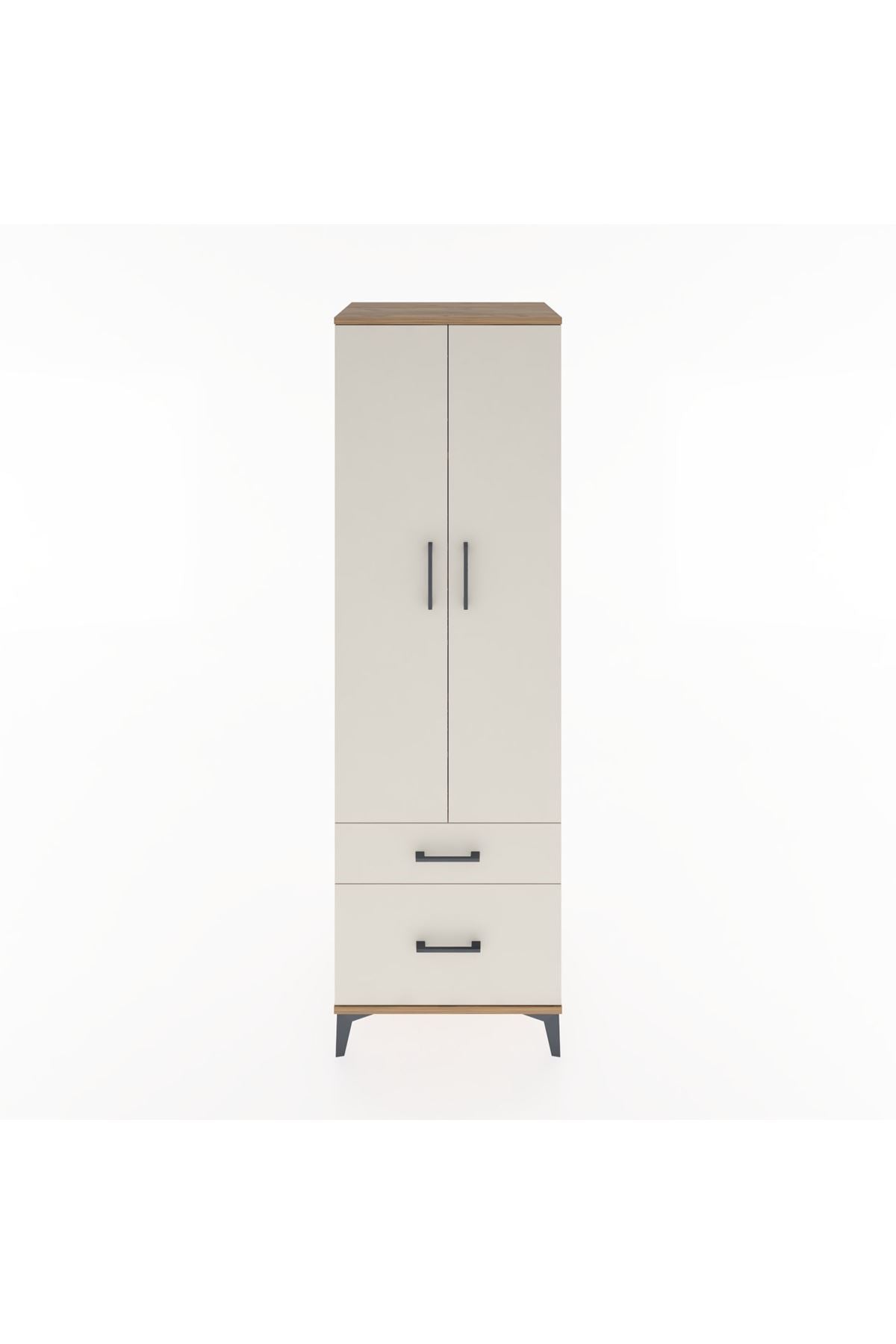 Hyperion Dolap 4 Raflı 2 Çekmeceli 2 Kapaklı 60x44x195 Çam-Aytaşı