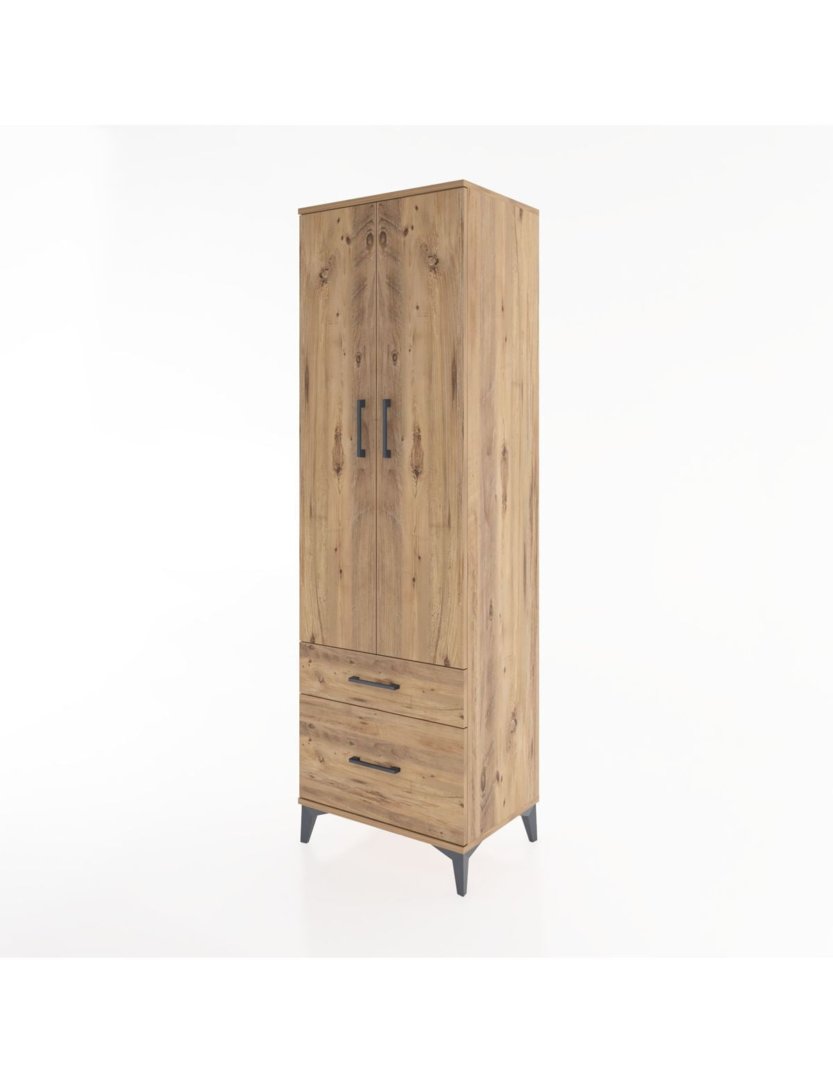 Hyperion Dolap 4 Raflı 2 Çekmeceli 2 Kapaklı 60x44x195 - S59M014V9B