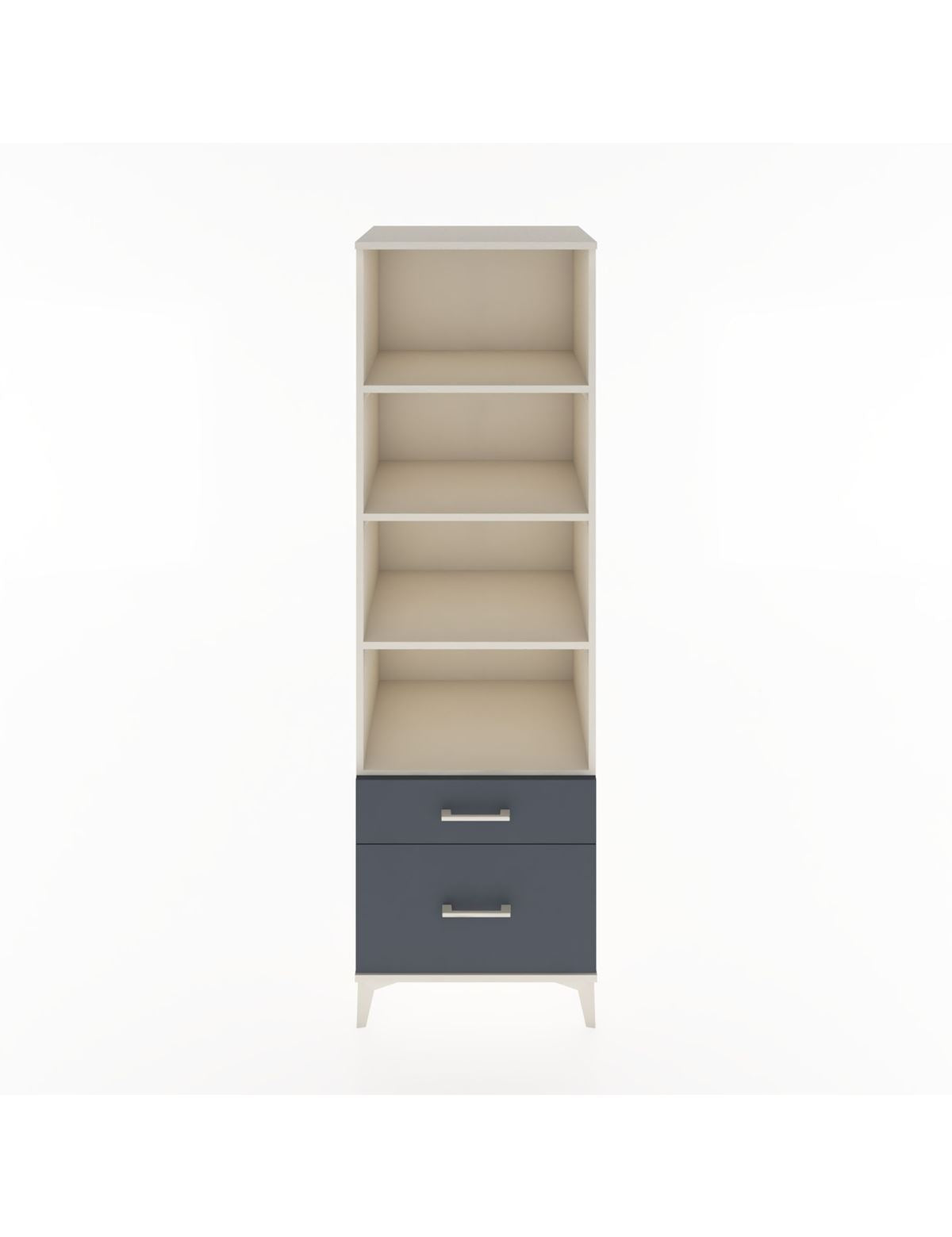 Hyperion Dolap 4 Raflı 2 Çekmeceli 60x44x195 Aytaşı-Antrasit