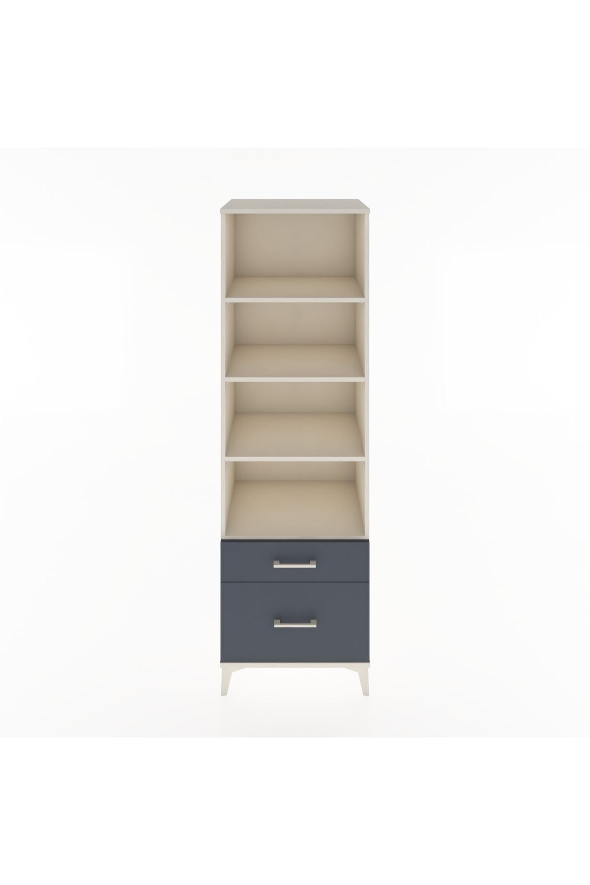 Hyperion Dolap 4 Raflı 2 Çekmeceli 60x44x195 Aytaşı-Antrasit