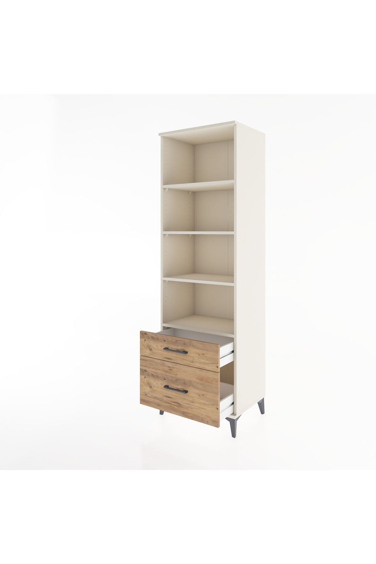 Hyperion Dolap 4 Raflı 2 Çekmeceli 60x44x195 Aytaşı-Çam