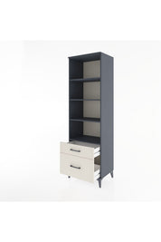 Hyperion Dolap 4 Raflı 2 Çekmeceli 60x44x195 Antrasit-Aytaşı