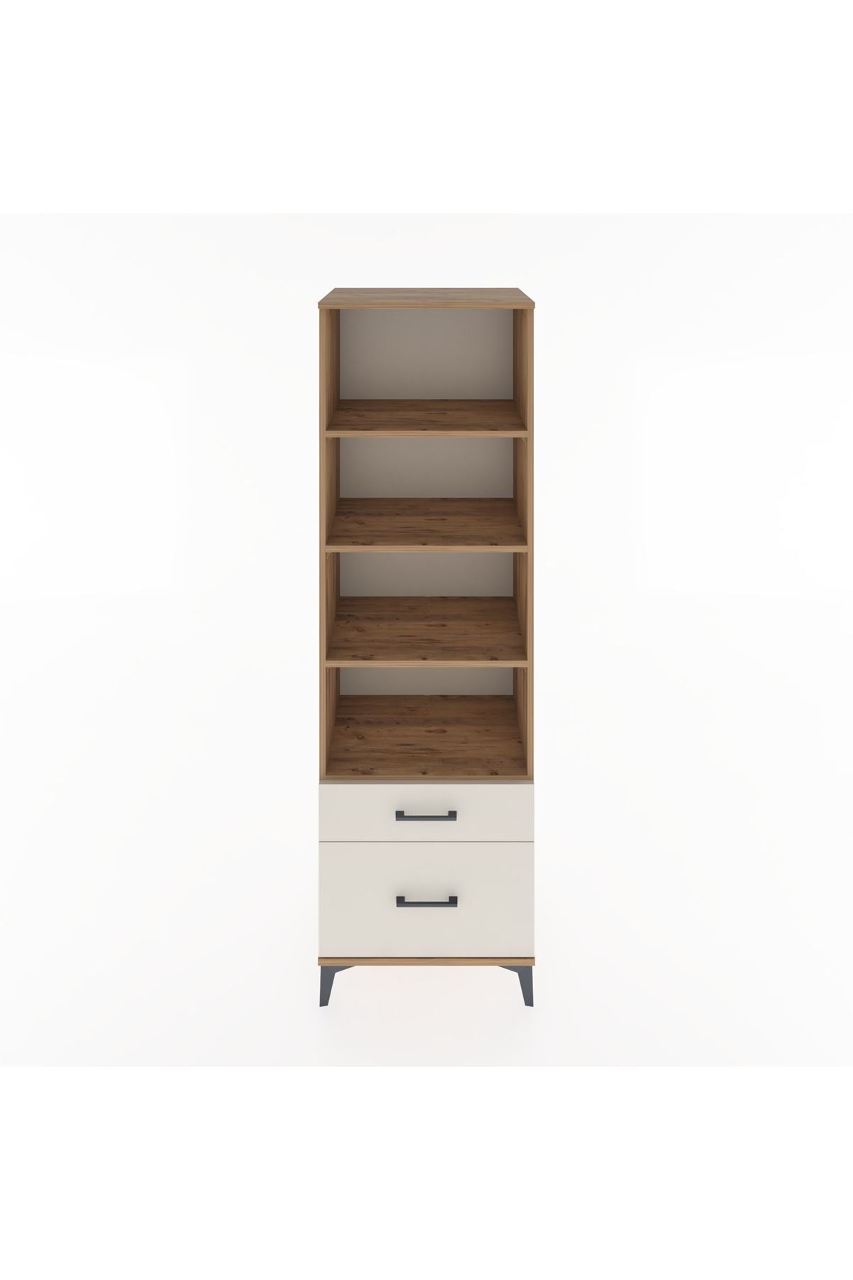 Hyperion Dolap 4 Raflı 2 Çekmeceli 60x44x195 Çam-Aytaşı