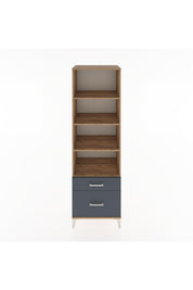 Hyperion Dolap 4 Raflı 2 Çekmeceli 60x44x195 Çam-Antrasit