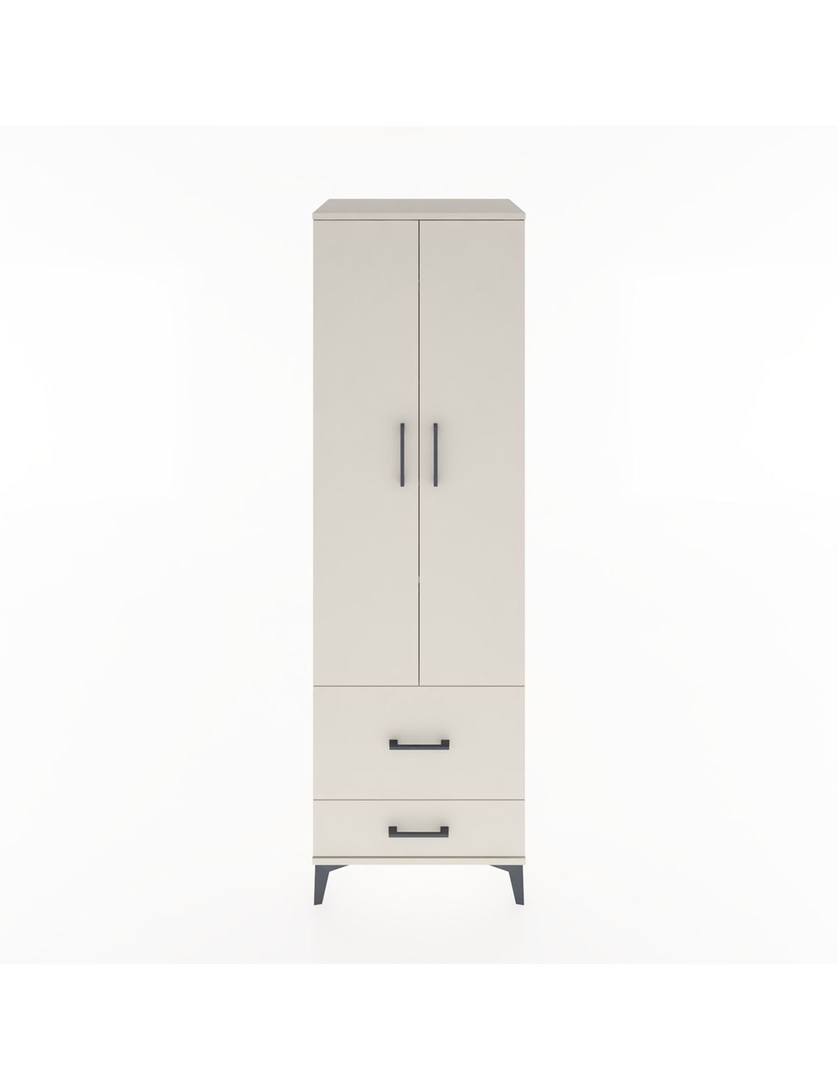 Hyperion Dolap 2 Raflı 2 Çekmeceli Tek Askılı 60x44x195 Aytaşı-Aytaşı