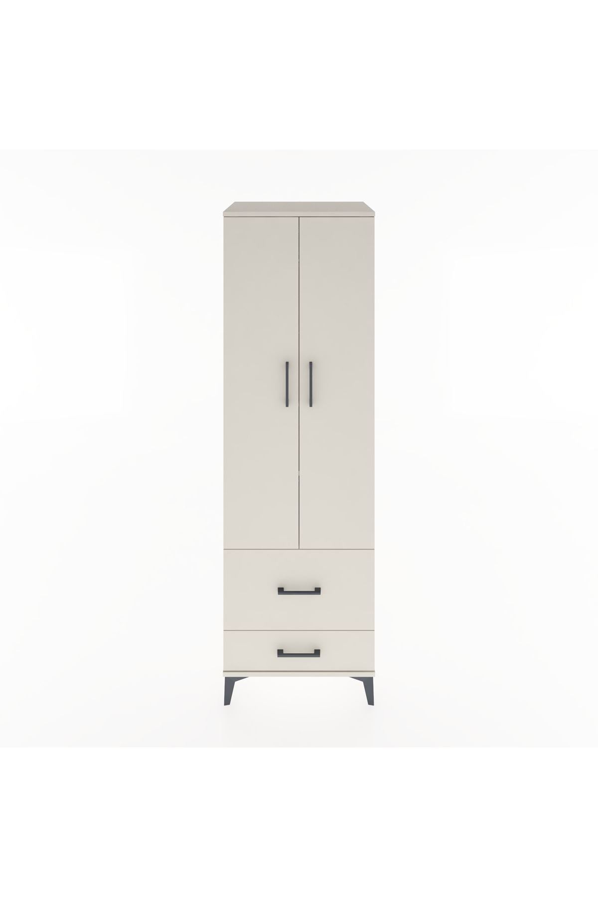 Hyperion Dolap 2 Raflı 2 Çekmeceli Tek Askılı 60x44x195 Aytaşı-Aytaşı