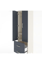 Hyperion Dolap 2 Raflı 2 Çekmeceli Tek Askılı 60x44x195 Aytaşı-Antrasit