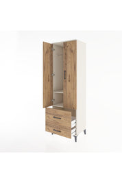 Hyperion Dolap 2 Raflı 2 Çekmeceli Tek Askılı 60x44x195 Aytaşı-Çam