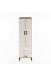 Hyperion Dolap 2 Raflı 2 Çekmeceli Tek Askılı 60x44x195 Çam-Aytaşı