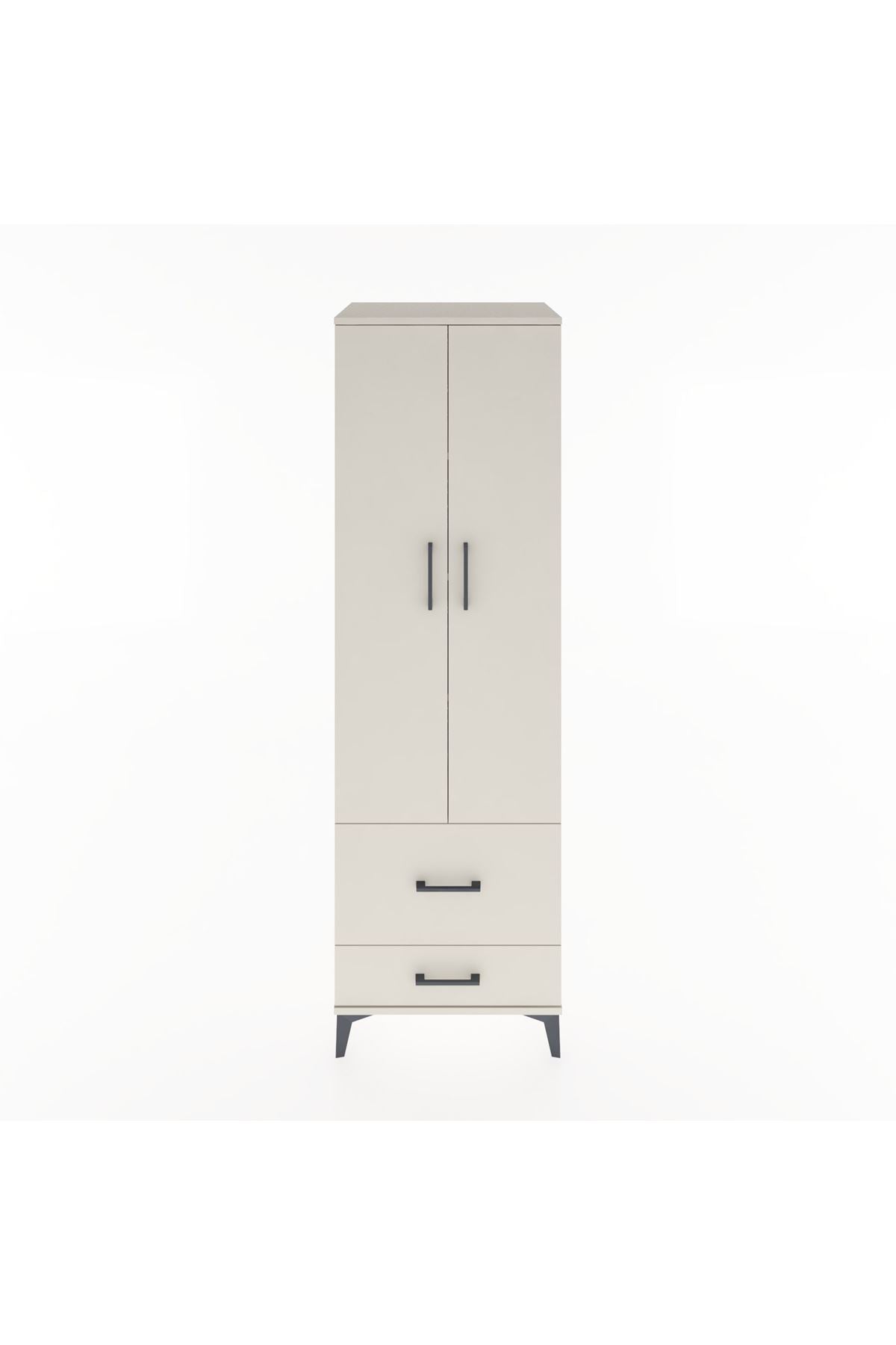 Hyperion Dolap 4 Raflı 2 Çekmeceli 2 Kapaklı 60x44x195 Aytaşı-Aytaşı