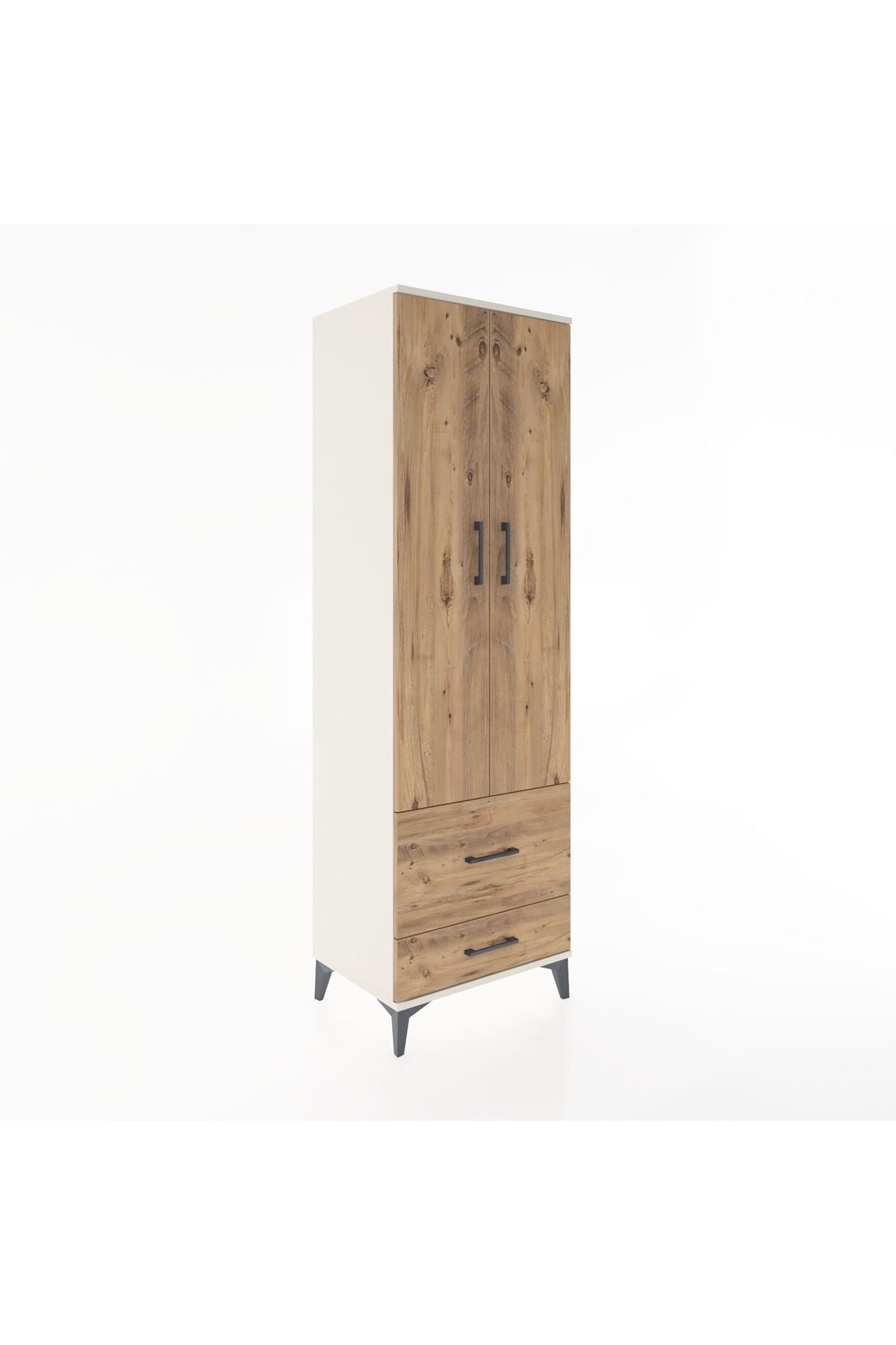 Hyperion Dolap 4 Raflı 2 Çekmeceli 2 Kapaklı 60x44x195 Aytaşı-Çam