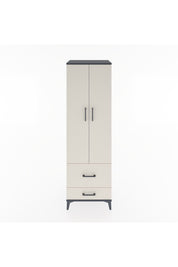 Hyperion Dolap 4 Raflı 2 Çekmeceli 2 Kapaklı 60x44x195 Antrasit-Aytaşı