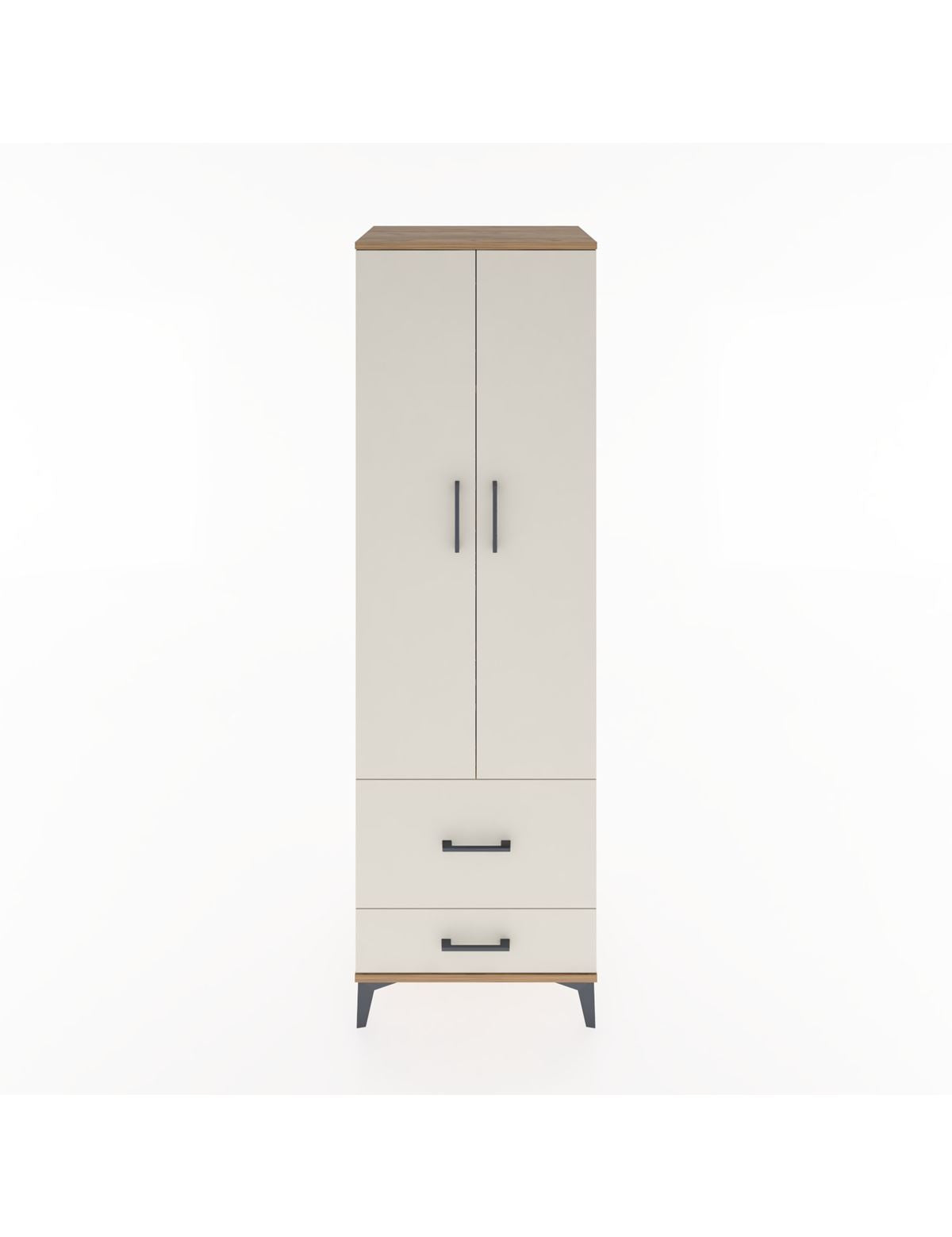 Hyperion Dolap 4 Raflı 2 Çekmeceli 2 Kapaklı 60x44x195 Çam-Aytaşı