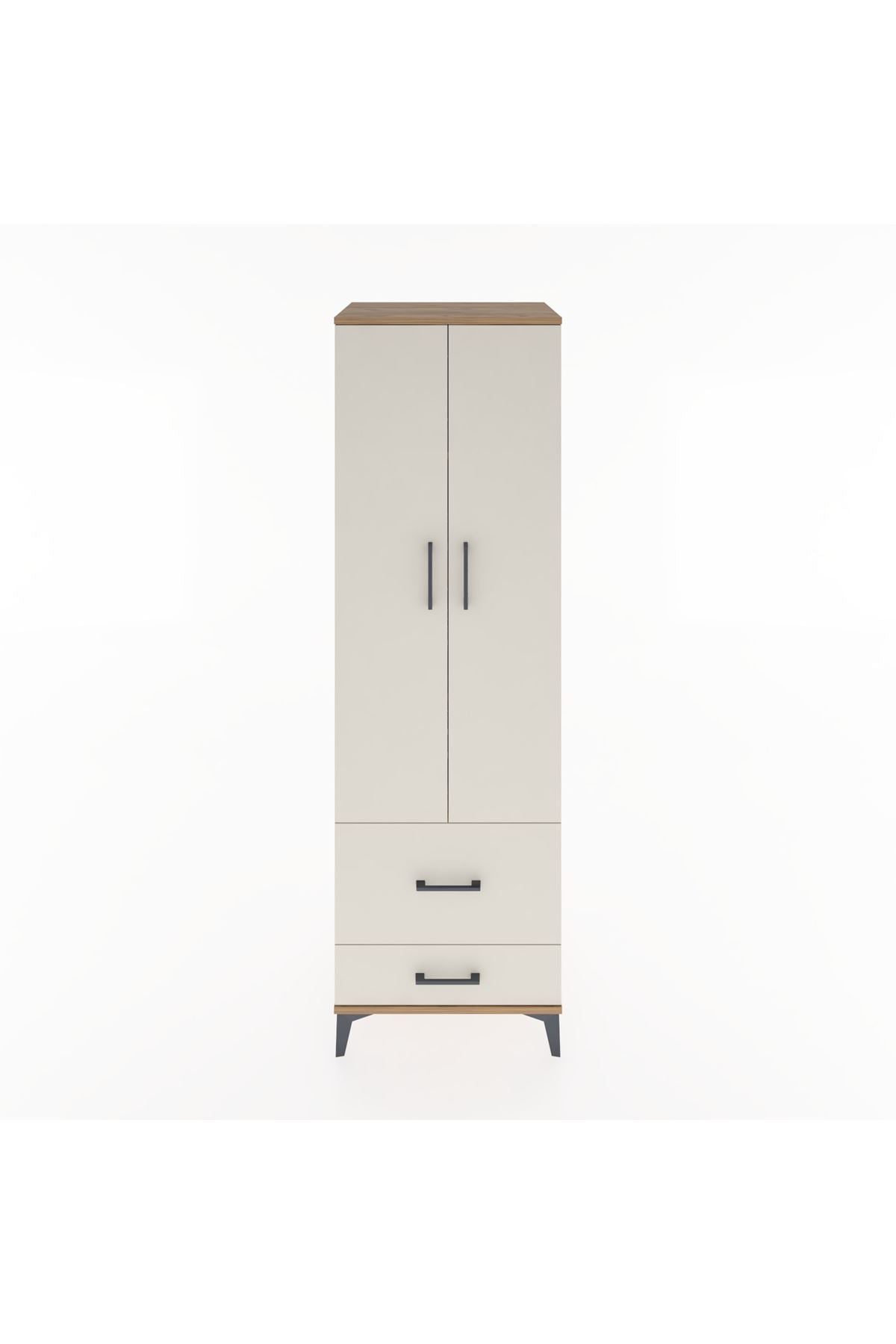 Hyperion Dolap 4 Raflı 2 Çekmeceli 2 Kapaklı 60x44x195 Çam-Aytaşı